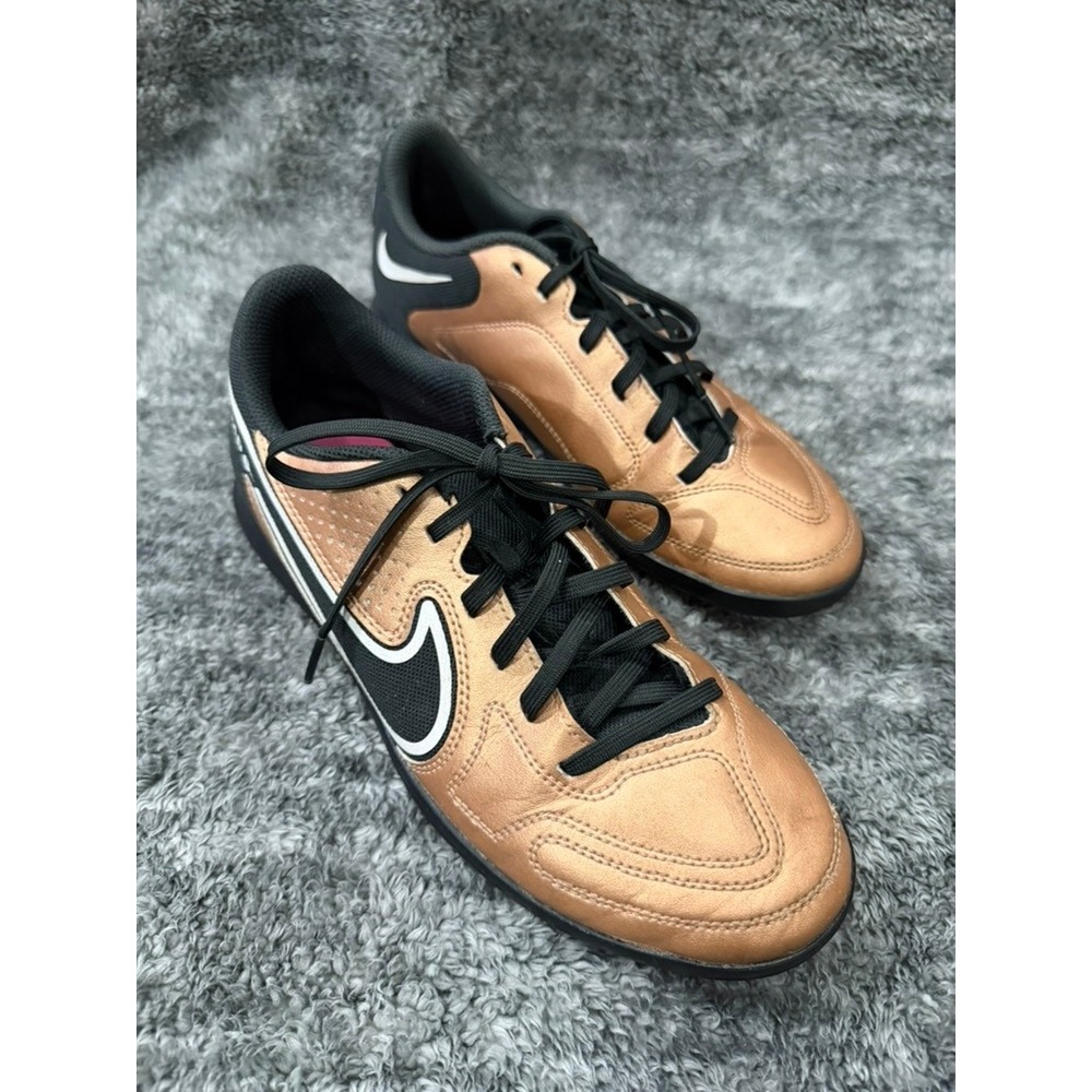 Nike Tiempo Legend 9 Academy IC Soccer Shoes Copper Black DA1189-810 Womens 7.5